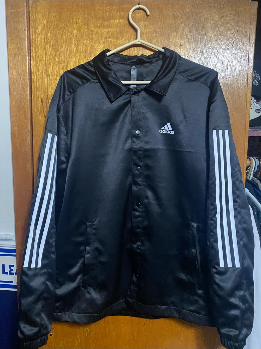 Men’s Adidas Satin Button Up Jacket Medium